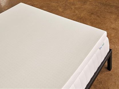 Pure Green Natural Latex Mattress Topper w/Luxury Cover - Medium Firmness - 1 Inch - Twin Size (GOLS Certified Organic)