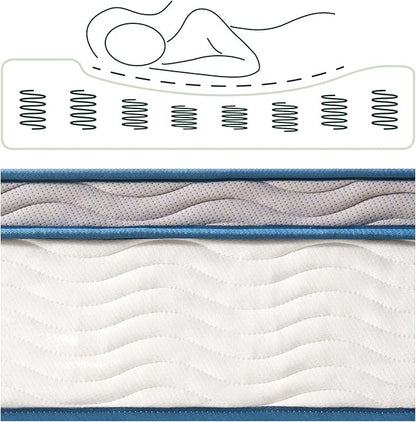 ZINUS 8 Inch Spring Sensation Hybrid Mattress [New Version], Full, Fiberglass Free, Medium Firmness, Durable Support, Certified Safe Foams & Fabric, Mattress in A Box