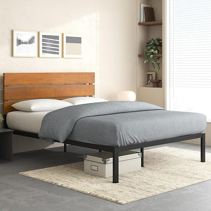 ZINUS Paul Platform Bed, Queen, Brown