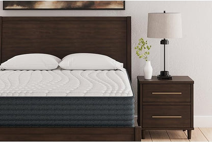 Signature Design by Ashley Hybrid 1200 12" Firm Moisture Wicking Mattress with Charcoal-Infused Gel Memory Foam and Edge Support for Pressure Relief, Temperature Regulating, Twin XL, Fiberglass Free