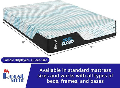 ROOST SLEEP Memory Foam Mattress, 12-Inch Twin – Cool Cloud Gel Foam Bed for Supportive Comfort and Pressure Relief – Soft, Breathable Cover for Restful Sleep