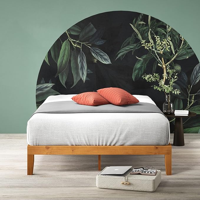 ZINUS Alexia Wood Platform Bed Frame, Solid Wood Foundation, No Box Spring Needed, Wood Slat Support, Easy Assembly, Rustic Pine, Queen