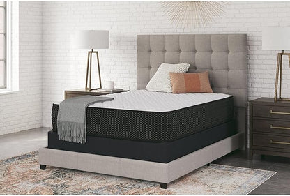 Signature Design by Ashley Limited Edition Firm 12 Inch Hybrid Mattress with Gel Memory Foam and Edge Support for Cool Sleep and Pressure Relief, Queen, Fiberglass Free, Mattress In A Box
