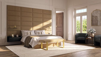 Vänt Upholstered Wall Panels - King/Cal King Size Wall Mounted Headboards - Zigrino Mineral - Twin/King - Set of 4 Panels (Each Individual Panel 39"x11.5")