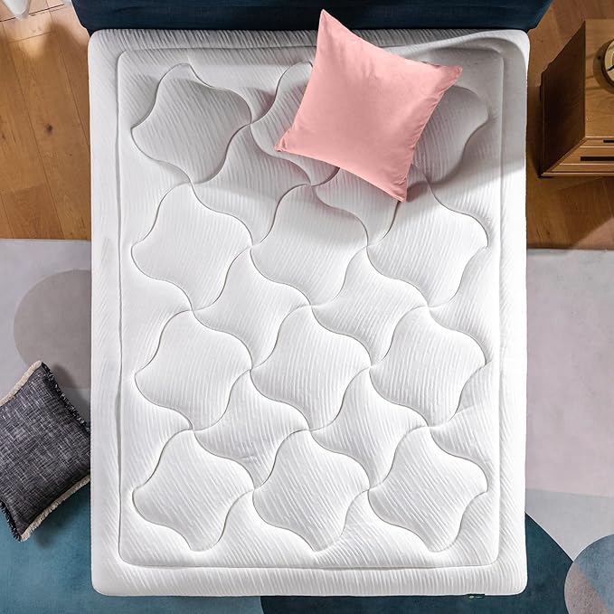 ZINUS 12 Inch Cloud Memory Foam Mattress, King, Fiberglass Free, Pressure Relieving, Mattress in A Box, CertiPUR-US Certified, White