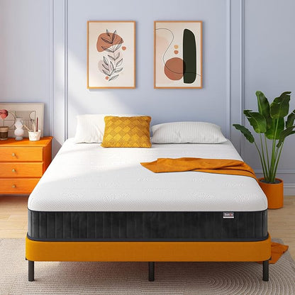Swbvs Mattress Queen Size, 10 Inch Firm Queen Mattress Size with Hybrid Queen Bed Mattress in a Box, Pressure Relief & Supportive