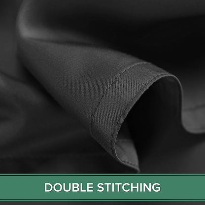 California King Sheets by Pure Bamboo, Genuine 100% Organic Viscose Derived from Bamboo Bed Sheet Set, Soft & Cooling, Double Stitching, Lifetime Quality Promise (California King, Black)