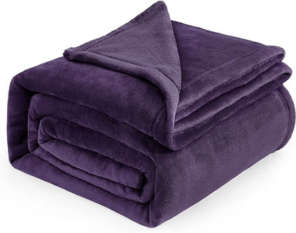 Bedsure GentleSoft Purple Fleece Blankets King Size - Bed Blanket Soft Lightweight Plush Cozy Fuzzy Luxury Microfiber, 108x90 inches