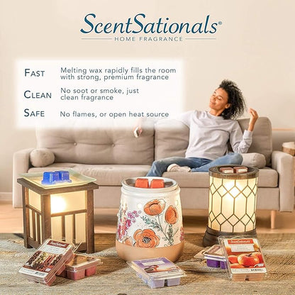 Scentsationals Wax Melt Warmer, for Scented Wax Melts - Autumn Collection Swirly Pumpkin - Fragrance Cubes and Tarts