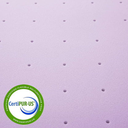 Best Price Mattress Topper King, 2" Memory Foam Mattress Topper with Lavender Certipur-US Certified Cooling, King Size