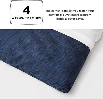 Bedsure California King Comforter Set - Navy Soft Bedding for All Seasons, Cationic Dyed Bed Set, 3 Pieces, 1 California King Size Comforter (104"x96") and 2 Pillow Shams (20"x36"+2")