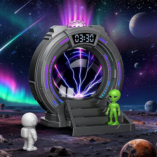 Flumy Aurora Projector Gift for Kids with Astronaut & Alien Night Light Projection, White Noise, Wireless Speaker, Alarm Clock, Remote Control, Room Decor for Bedroom Christmas Birthday Boys Girls