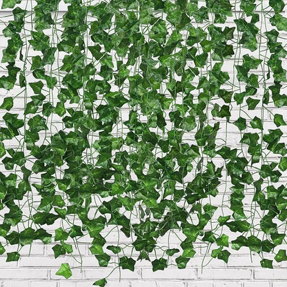 RECUTMS Fake Vines for Room Decor 86 FT Artificial Ivy Garland Hanging Plants Faux Greenery Leaves Bedroom Decor Aesthetic for Wall Wedding Party Home Garden Office Patio Outdoor Decoration(12 Pack)