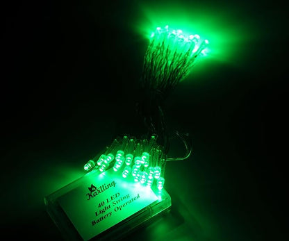 Karlling Battery Operated Green 40 LED Fairy Light String Wedding Party Xmas Christmas Decorations(Green,5 Pack)