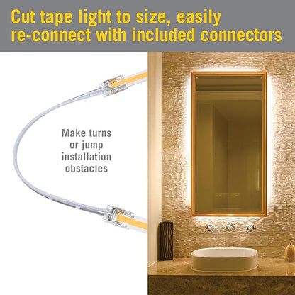 Armacost Lighting RibbonFlex LUX AC Dimmable White COB LED Strip Light Kit Soft White 3000K 421570