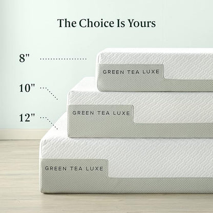 ZINUS 10 Inch Green Tea Luxe Memory Foam Mattress, Twin, Pressure Relieving, CertiPUR-US Certified, Mattress in A Box, All-New, Made in USA