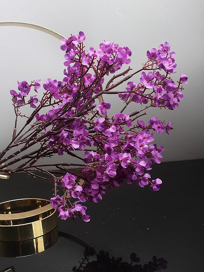 20pcs Babys Breath Artificial Flowers Gypsophila Bouquet Bulk Fake Spring Silk Small Flowers Real Touch Faux Floral for Home Bedroom Kitchen Garden Wedding Christmas Party DIY Decor (Purple)