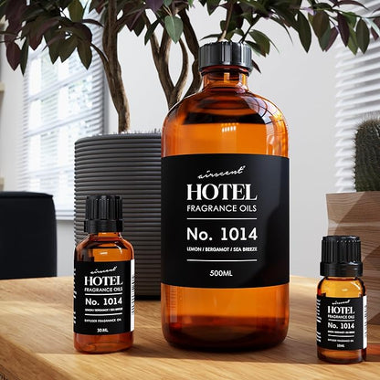 AirScent Hotel Diffuser Oil No. 1014 Inspired by The Iconic 5-Star Hotel Coastal Blend - Lemon Bergamot Sea Breeze - 500 mL Bottle - Fragrance Oil for Ultrasonic and Waterless Diffusers and Crafting
