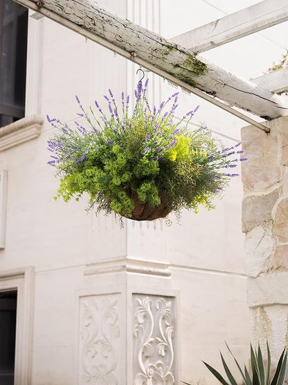 PARTY JOY 17 Bunches Fake Plants Outdoor, Fake Bushes UV Resistant Artificial Flowers Greenery Shrubs Faux Greenery for Outdoor Garden Patio Front Porch Yard Decor