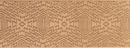 Custom Length Cut to Size Tribal Ethnic Southwestern Inspired Hallway Runner Rug, Non Slip Rubber Backed, 31 inch Wide X Customized Length, Inca Tan, 31 inch X 4 feet, Doormat Size