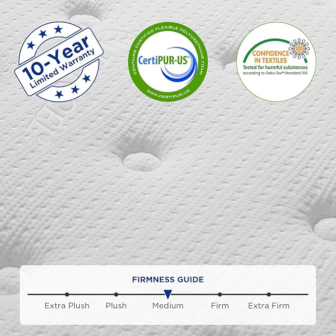 Queen Mattress,12 Inch Memory Foam Mattress Queen Size,Queen Size Mattresses Made of Foam and Individual Pocketed Springs,Strong Edge Support,Decompression,Cool and Breathable