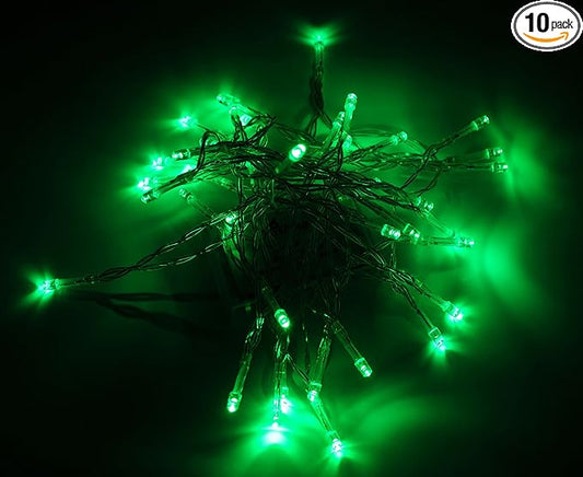 Karlling Battery Operated Green 40 LED Fairy Light String Wedding Party Xmas Christmas Decorations(Green,10 Pack)