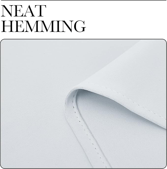 NICETOWN Room Darkening Curtains for Living Room - Easy Care Solid Thermal Insulated Grommet Room Darkening Curtains/Panels/Drapes for Bedroom (2 Panels, 55 by 78, Greyish White)