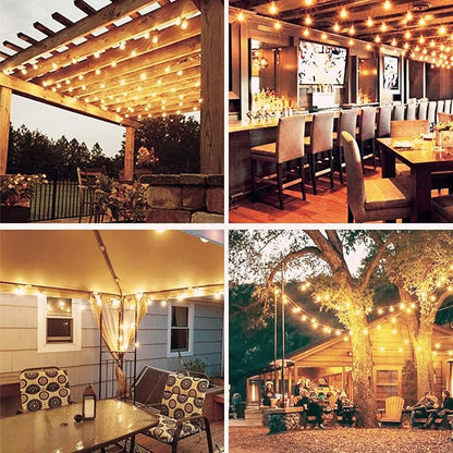 Meconard G40 1.57 Inch Led Replacement Light Bulbs, E12 Screw Base Shatterproof LED Small Globe Light Bulbs for Outdoor String Lights, 1Watt Equvalent to 5 Watt Incandescent Bulbs, Warm White, 25Pack
