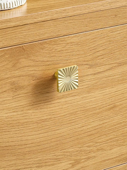 2 Pack Gold Cabinet Knobs Square Brushed Brass Drawer Pulls Bathroom Dresser Handles Hardware Zinc Alloy