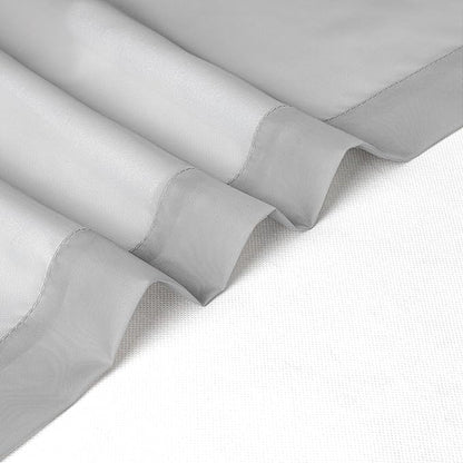 Chyhomenyc Light Grey Sheer Curtains 63 Inch Length 2 Panels, Light Filtering Airy Rod Pocket Window Curtain Treatment Drapes for Bedroom Living, Each 42Wx63L Inches