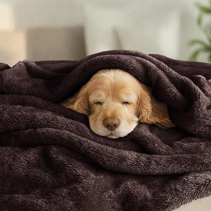 Exclusivo Mezcla Plush Fuzzy Fleece Bed Blanket King Size, Super Soft, Fluffy and Warm Blankets, Suitable for All Seasons (Coffee, 90x104 Inches)
