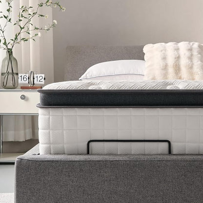 Twin Mattress 12 Inch, Hybrid Twin Size Mattress in a Box, Medium Feel, 3 Layer Premium Foam with Pocket Springs for Motion Isolation and Pressure Relieving, 75"x39"x12", 100-Night Trial