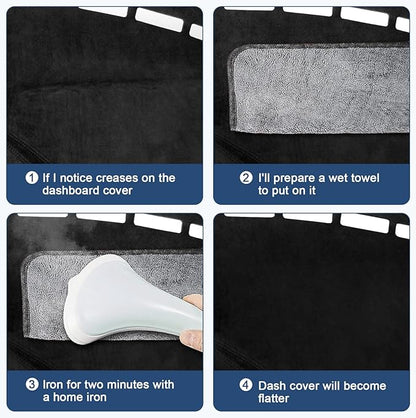 Dash Cover Custom Fit for Dodge Charger 2011-2023 Dashboard Cover Nonslip Dash Mat Protector Sunshade No Glare Black