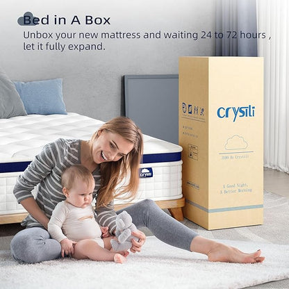 Twin Mattress 10 Inch - Hybrid Mattress Bed in a Box, Medium Firm Support, Pressure & Pain Relief for All Sleepers, CertiPUR-US Certified, Fiberglass-free, Reinforced Edge Support, Motion Isolation