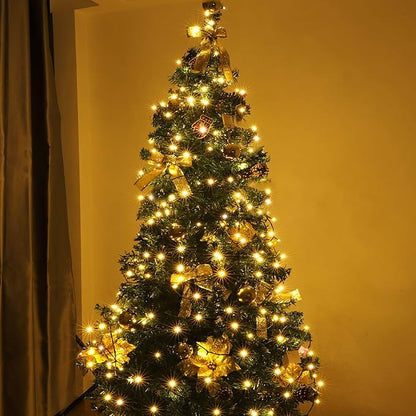 100-1000 LED Christmas Lights, Low Voltage Fairy String Lights with 8 Modes, Ideal for Xmax Tree, Garden, Home, Party, Halloween Festival Deco (100 LEDs, Warm White)