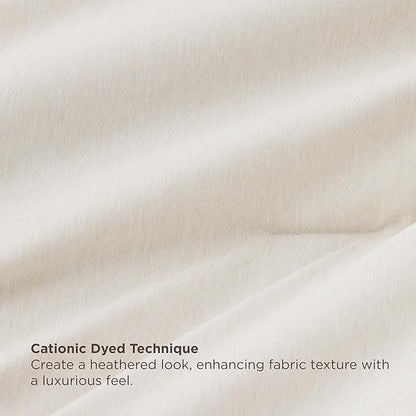 Bedsure Full Comforter Set Beige - Bed in a Bag Full Size Bedding 7 Pieces, Cationic Dyed Bed Set Gift for Family, Beige Soft Bedding for All Seasons Comforter with Sheets, Pillowcases & Shams