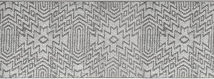 Custom Size Southwestern Style Runner Rug Mat for Wide Hallway Entryway Kitchen Laundry Room with Slip Resistant Latex Rubber Backing, Inca Grey, 31 inch X 6 feet
