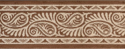 Custom Length Cut to Size Tribal Ethnic Southwestern Inspired Hallway Runner Rug, Non Slip Rubber Backed, 31 inch Wide X Customized Length, Mayan Brown, 31 inch X 6 feet