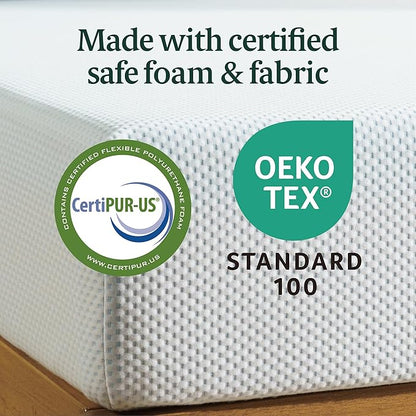 ZINUS 12 Inch Green Tea Cooling Memory Foam Mattress [New Version], Queen, Fiberglass Free, Medium Firmness, Cooling Gel Foam, Certified Safe Foams & Fabric, Mattress in A Box
