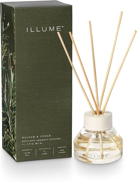 ILLUME Refillable Aromatic Diffuser, Balsam & Cedar