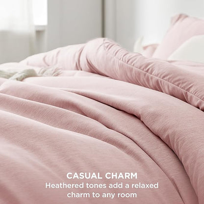 Bedsure Full Comforter Set - Pink Soft Bedding for All Seasons, Cationic Dyed Bed Set, 3 Pieces, 1 Full Size Comforter (82"x86") and 2 Pillow Shams (20"x26"+2")