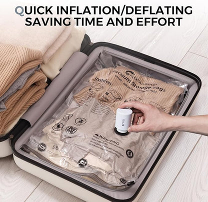 FLEXTAILGEAR Portable Air Pump for Inflatables, 2.8 oz Ultra-Mini Air Pump with 1300mAh Battery USB Rechargeable to Inflate Deflate for Pool Floats Air Mattress Swimming Ring Vacuum Storage Bags