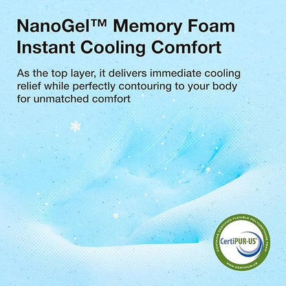 Novilla 12 Inch Full Size Mattress in a Box, Gel Memory Foam Mattress for Cooling Night Sleep & Pressure Relief, CertiPUR-US Certified