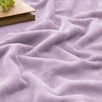 BEDELITE Fleece Blankets Queen Size Lilac Throw Blankets for Bed, Luxury Plush Cozy Fuzzy Blanket 90x90 inches, Super Soft Warm Lightweight Throw Blanket All Seasons Suitable