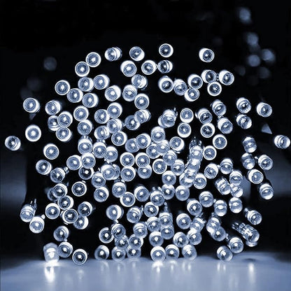 Dazzle Bright Christmas String Lights, 132FT 400 LED Connectable Green Wire 8 Modes String Lights, Waterproof Christmas Lights for Indoor Outdoor Patio Party Wedding Decorations, White