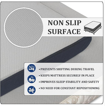 Foamma 7" x 48" x 75" Mattress for RV with Water Resistant Organic Cotton Cover, Firm High Density Foam, USA Made, CertiPUR-US Certified Foam