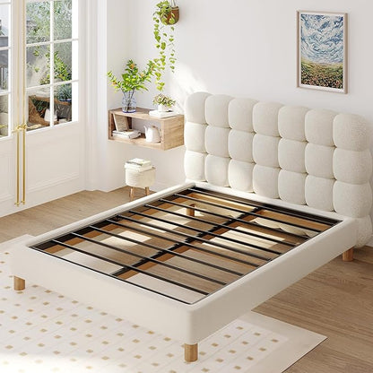 Box Spring for Queen Bed Bed Base 2 Inch, Low Profile Metal Queen Box Spring Bunkie Board 2 Inch, 3000 Lbs Max Weight Capacity Mattress Foundation, Noise-Free, Easy Assembly