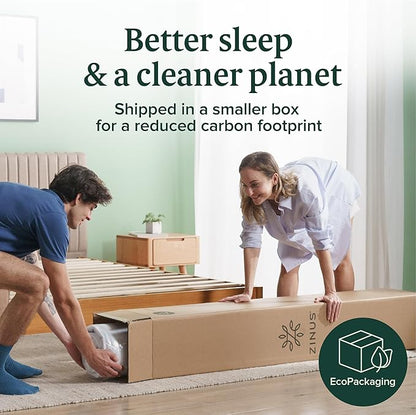 ZINUS 12 Inch Full Green Tea Memory Foam Mattress [New Version], Fiberglass free, Medium Firm Feel, Zoned Pressure Relief, Certified Safe Foams & Fabric, Mattress in A Box