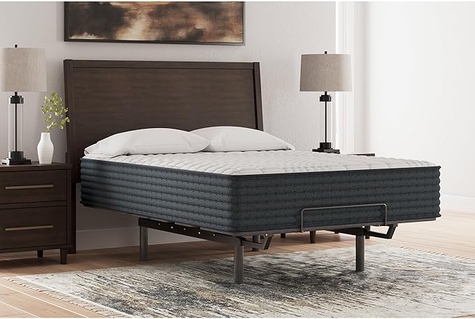 Signature Design by Ashley Hybrid 1200 12" Firm Moisture Wicking Mattress with Charcoal-Infused Gel Memory Foam and Edge Support for Pressure Relief, Temperature Regulating, Twin XL, Fiberglass Free