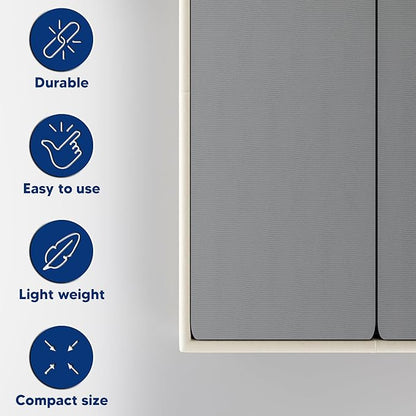 Spinal Solution, 1.5-Inch Split Bunkie Board for Mattress/Bed Support - Fully Assembled, Improved Comfort and Support, Full, Gray